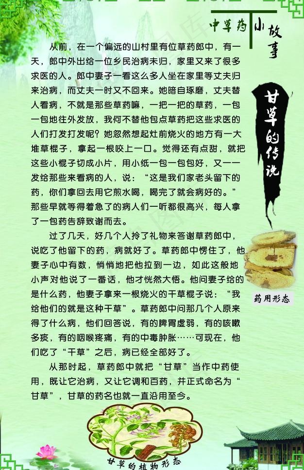 中草药小故事展板图片