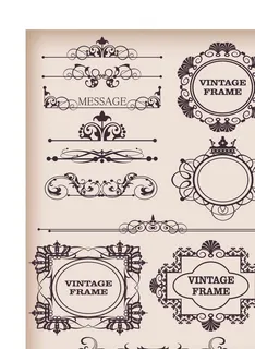 欧式复古边框矢量素材下载