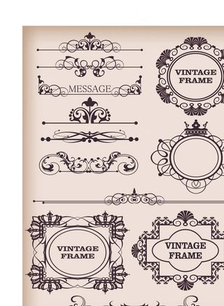 欧式复古边框矢量素材下载
