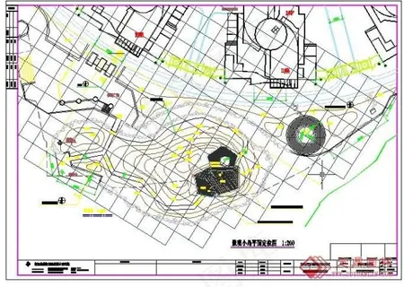 景观小岛平面定位图