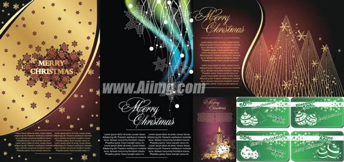 2011新年圣诞节海报背景矢量素材