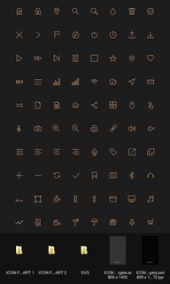 80 stroke icons P...