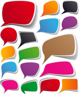 美丽的标识”对话框01矢量素材