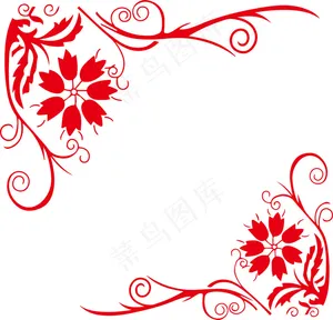 花藤蔓矢量角花