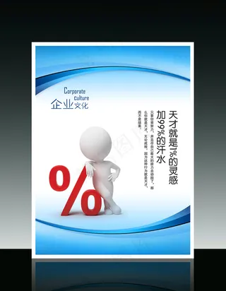 企业文化3D小人系列之天才就是1%...