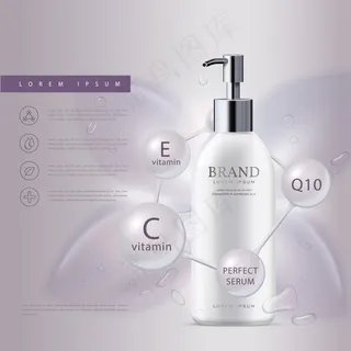 矢量水珠化妆品海报