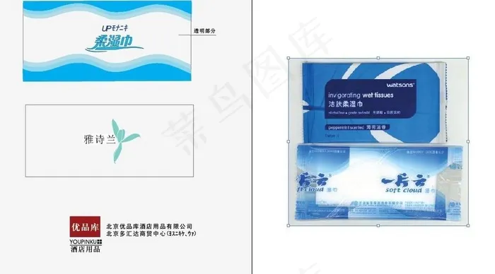 湿巾包装cdr矢量模版下载