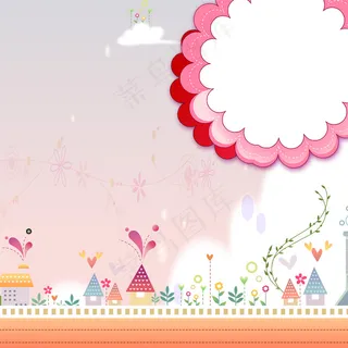 卡通手绘主图背景