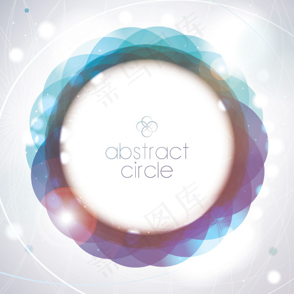 炫彩圆形标签矢量图
