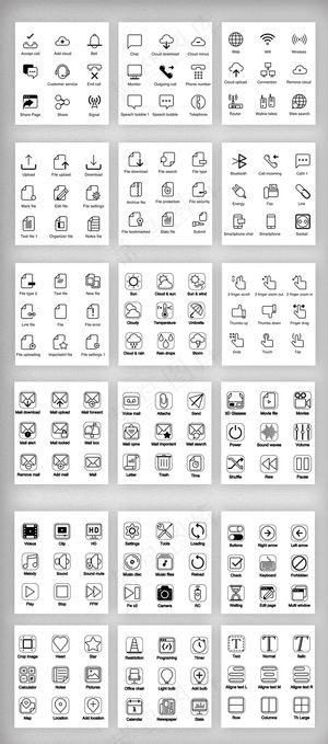 icon矢量办公小图标素材