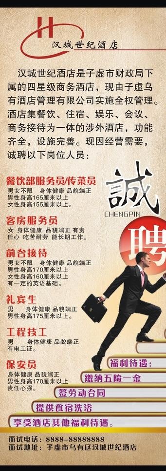 招聘展架图片(600X1600)cdr矢量模版下载