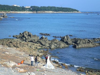 大连渤海湾海滩图片