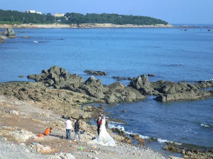 大连渤海湾海滩图片