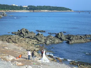 大连渤海湾海滩图片