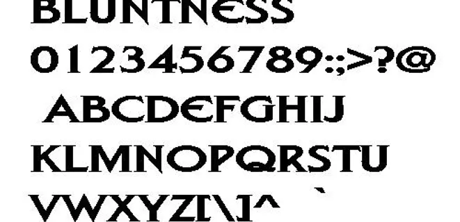 BLUNTNESS 英文字体下载
