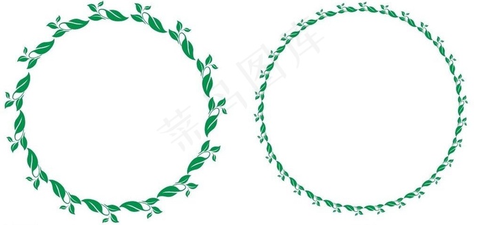 绿色叶子花纹图片cdr矢量模版下载