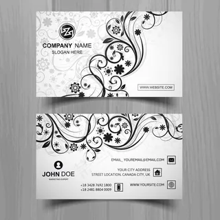 高档花纹矢量创意简洁大气名片
