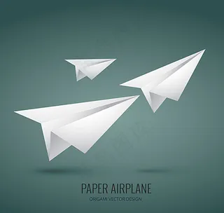 白色纸飞机图片