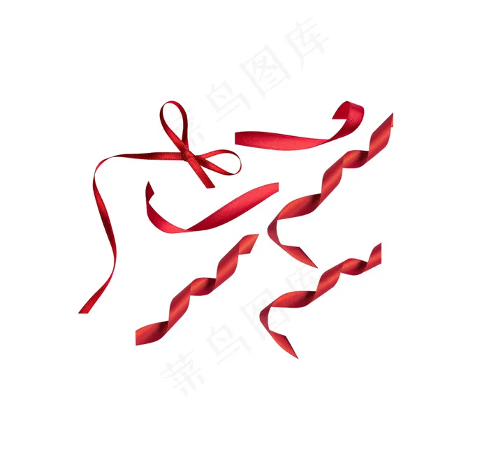 丝带 彩带 节日礼包红丝带psd模版下载