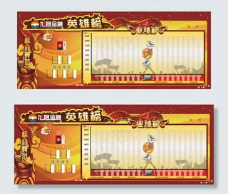 金融  英雄榜  业绩榜   矢量源文件