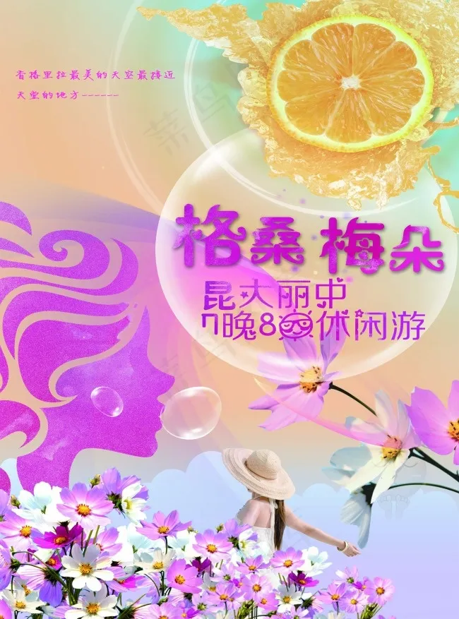 格桑梅朵 昆明大理丽江宣传(2492X3366(DPI:300))psd模版下载