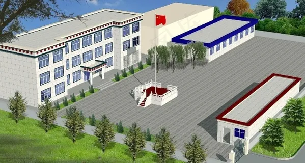 藏式建筑外观效果图图片 藏式建筑外观效果图图片