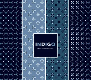 蓝色装饰图案与抽象的形状