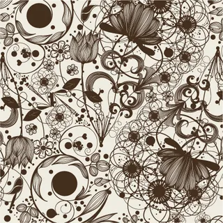 植物花纹底图背景矢量