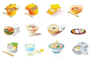 生活食物矢量图