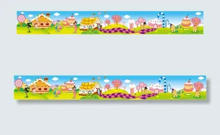 超级长幅韩国可爱矢量插画30