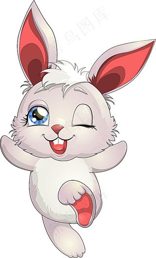 跳舞的卡通兔子