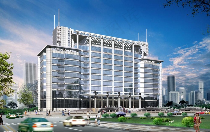 某商厦室外效果图设计图片(4000X2738(DPI:72))psd模版下载