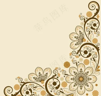 欧式花纹背景图片