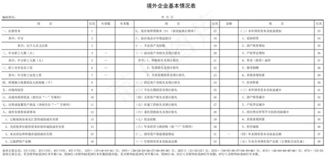 *企业基本情况表