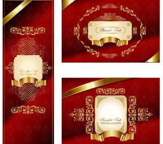 金色欧式花纹花边框图片