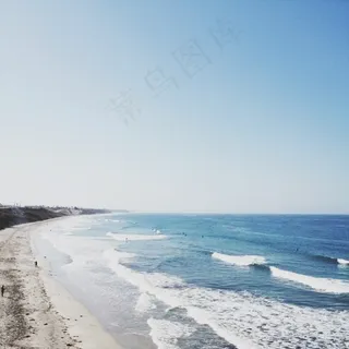 海滩风景 天空