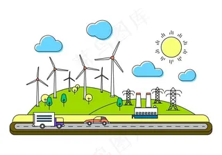 能量矢量插图