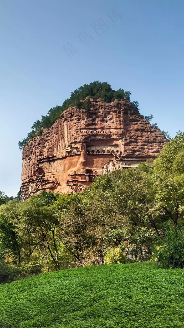 墓地棺材山高清摄影图片