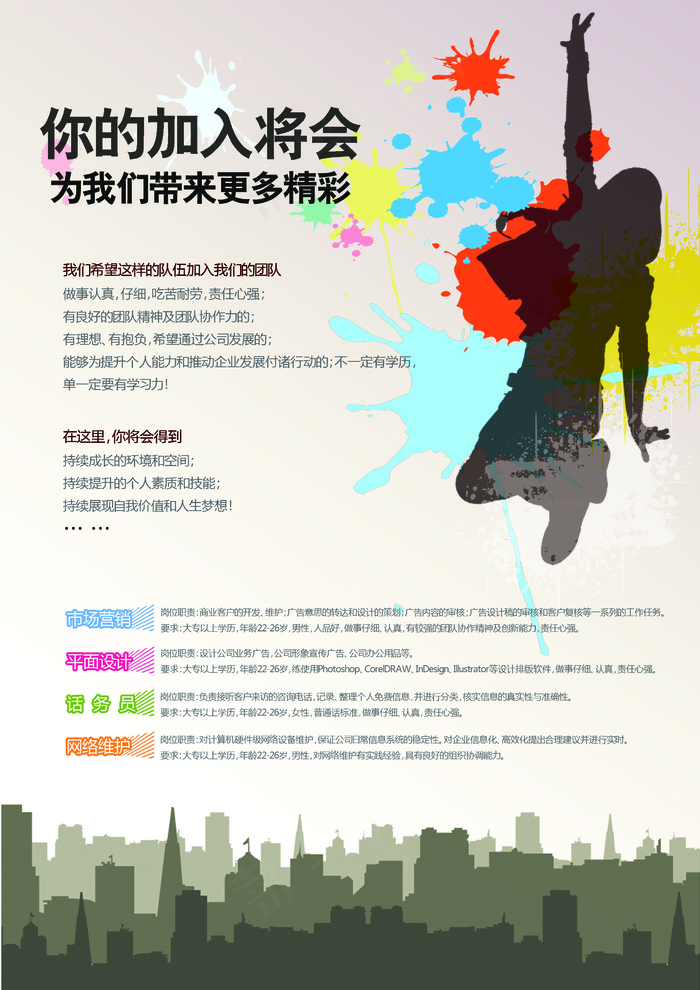创意广告公司招聘海报设计