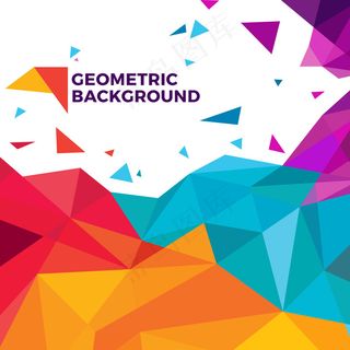 彩色三角形立体背景