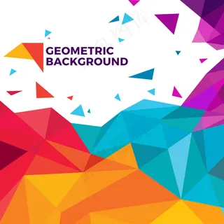 彩色三角形立体背景