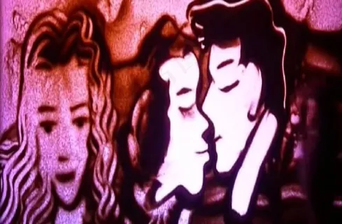 两情相悦沙画素材婚礼沙画开场 两情相悦沙画素材婚礼沙画开场