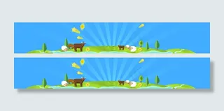 青草地banner背景