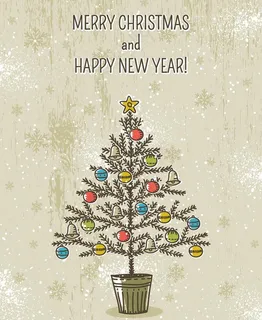 手绘圣诞背景图片