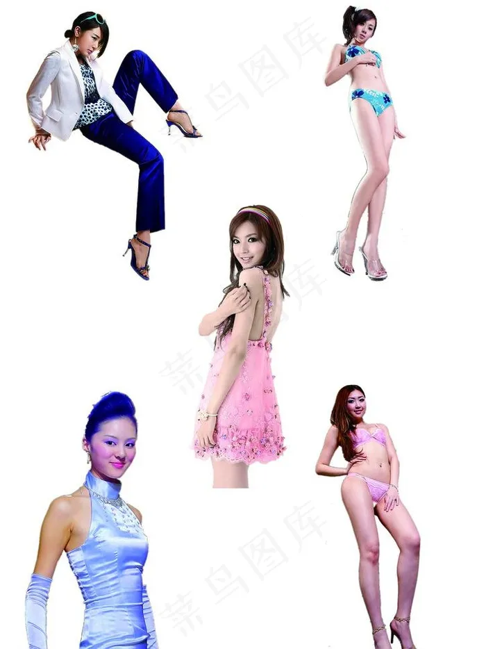 美女模特图片psd模版下载