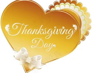 感恩节 蝴蝶结 爱心图片