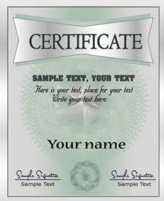 欧洲证书02矢量