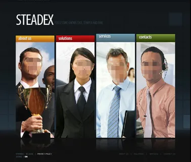 人物展示flash网站模板