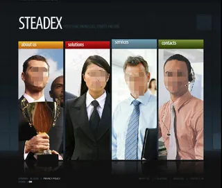 人物展示flash网站模板