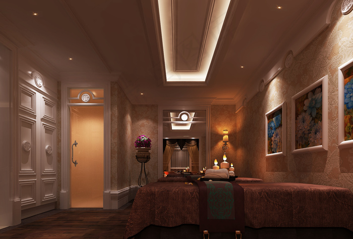 美容SPA会所贵宾间操作区设计图片